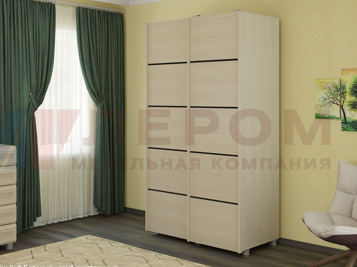 Шкаф-купе КП-121 Дуб Беленый - комбинированный купить в интернет ...